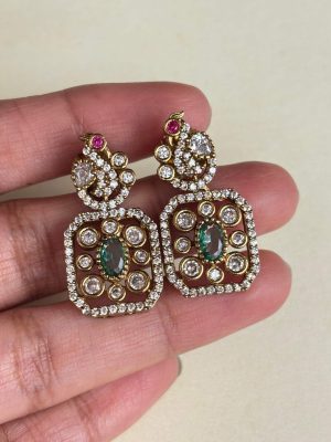 Peacock Pastel Green Victorian Pendant SPAIPC02565