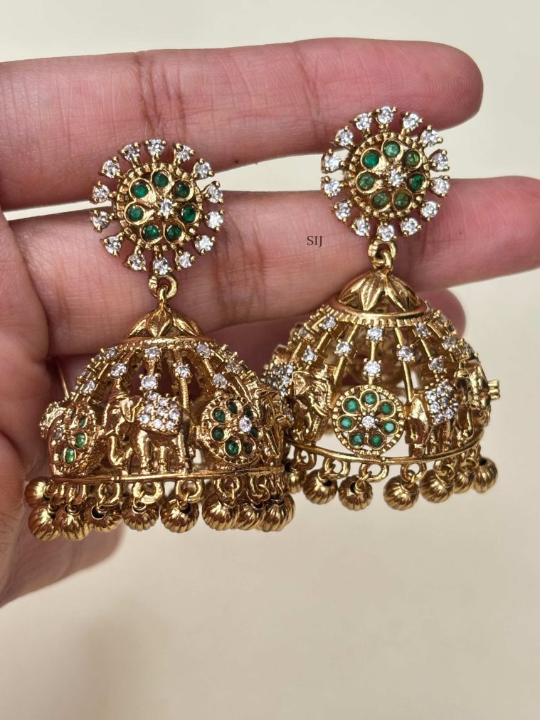 Antique Elephant Jhumkas SPAIE02573