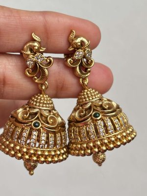Antique AD Peacock Jhumkas SPAIE02582