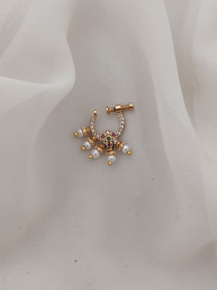 South Indian Bridal Nose Ring ARJIPN02680