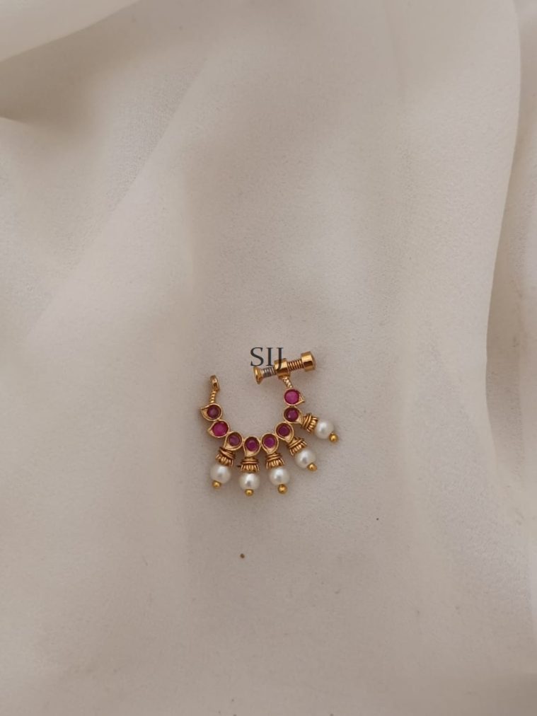 South Indian Bridal Nose Ring ARJIPN02694