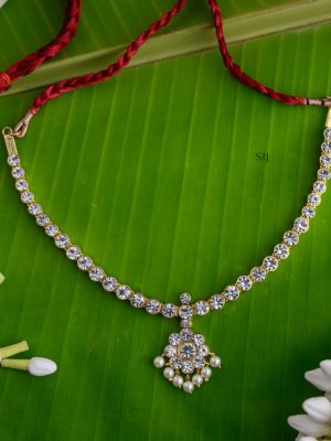 White Stone Attigai Necklace AJPIN03351