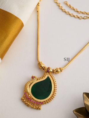 Peacock Palakka Pendant Chain (Left) AJPIPC03443