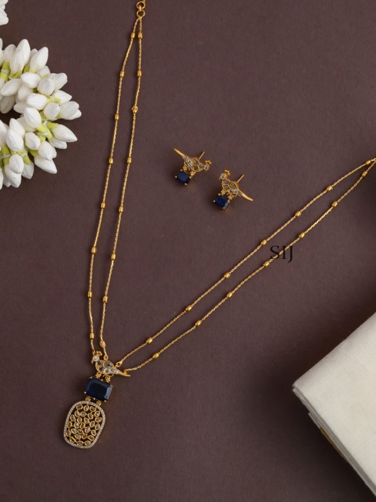 Stone Layered Bird Necklace AJPIN03457