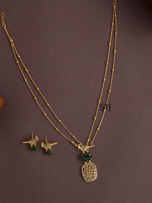 Stone Layered Bird Necklace AJPIN03460