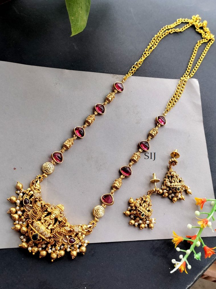 Ruby Lakshmi Long Necklace DEVIL00667