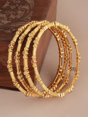 Ruby Stone Bangle (Set of 4) SMAIB00657