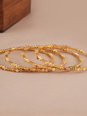 Ruby Stone Bangle (Set of 4) SMAIB00657