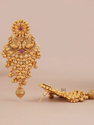 Antique Peacock Long Earrings SMAIE00663