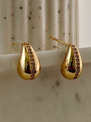 Antique Tear Drop Stud Earrings SHADE00707