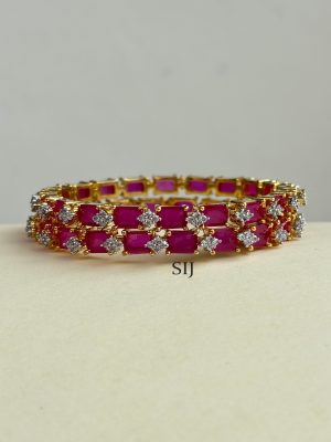 AD Ruby Stone Bangles SPAIB02628