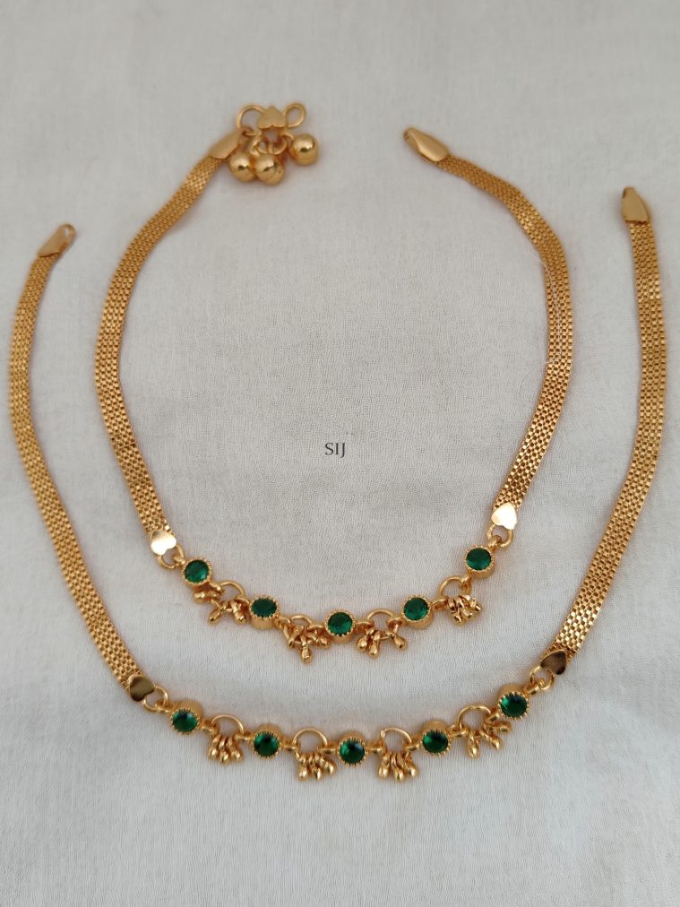 Antique Emerald Anklets DHEIAN02602