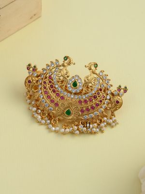 Antique Kemp Stone Hair Clip AADIHA01486