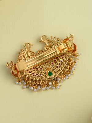 Antique Kemp Stone Hair Clip AADIHA01486