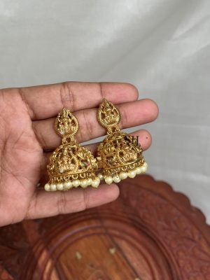 Antique Lakshmi Jhumkas DIVIE00844
