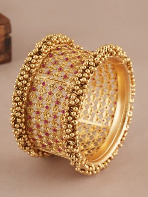 Antique Ruby Kada Bangle SMAIB00678