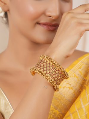 Antique Ruby Kada Bangle SMAIB00678