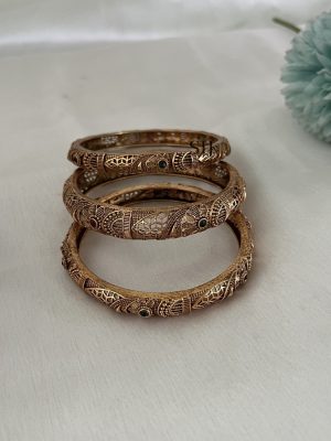 Antique Stone Lakshmi Bangles DIVIB00802