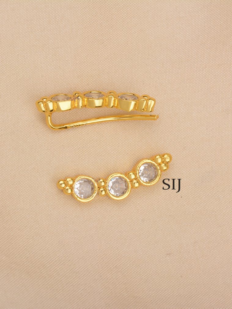 Antique White Stone Earcuffs ALAIE00058