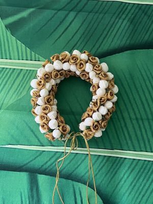 Artificial Jasmine and Golden Veni For Hair DIVIHA00524
