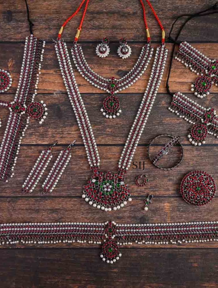 Bharatanatyam Kemp Jewellery Sets-Adult AADIJS01464