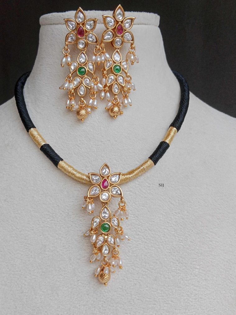 Black Thread Dori Necklace SPAIN02595