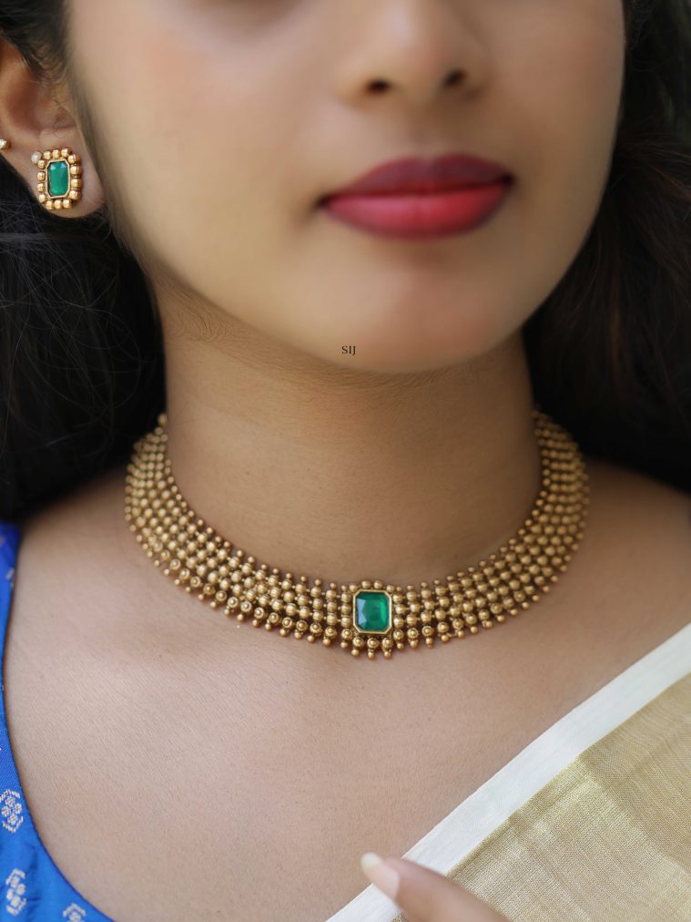 Emerald Antique Necklace VARIN01172