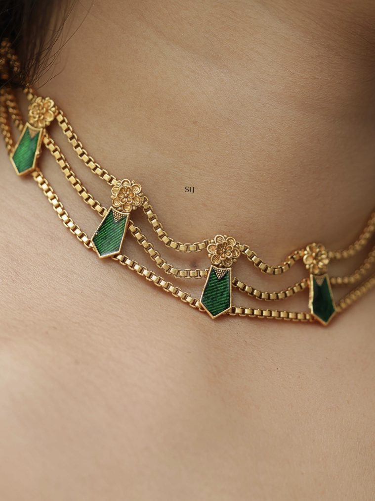 Emerald Palakka Choker VARIC01170