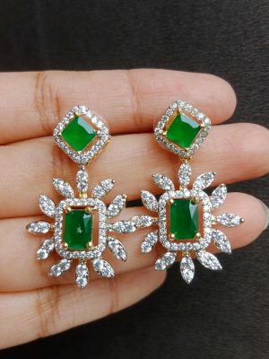 Emerald White Stone Necklace SPAIN02506