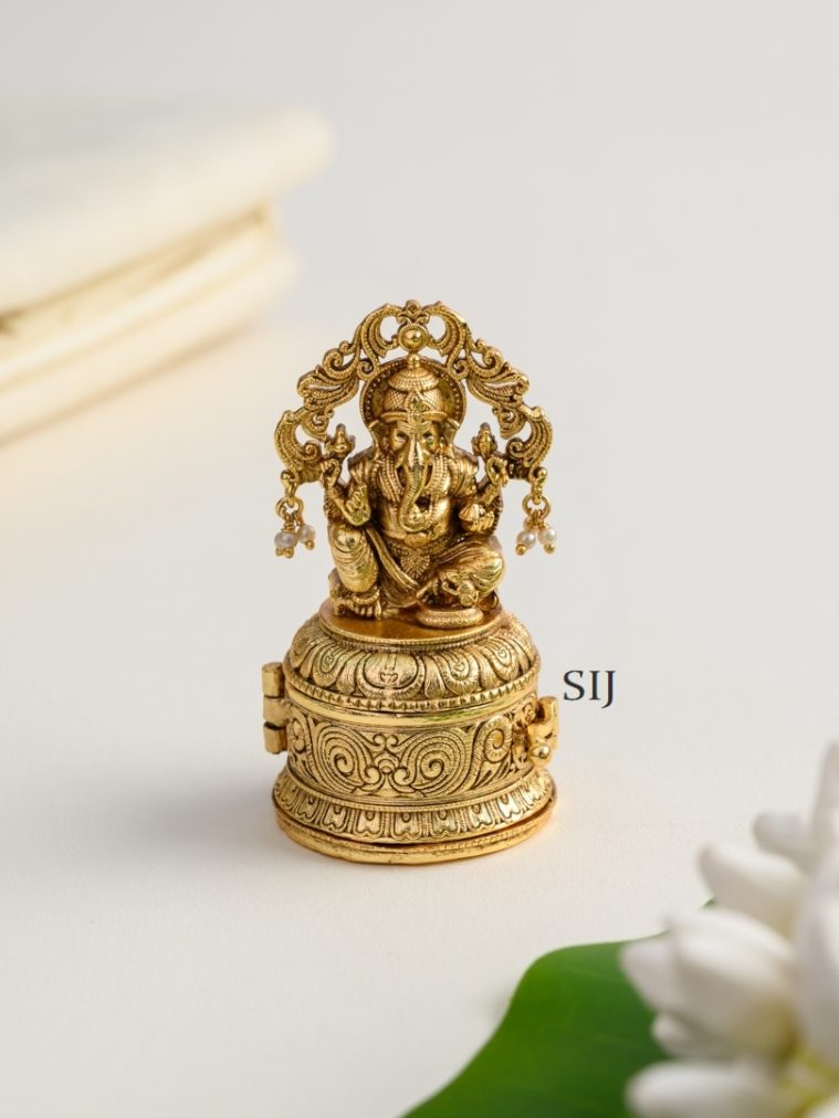 Ganesha Antique Kum Kum Box AJPIK03397