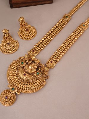 Ganesha Antique Long Necklace SMAIN00634