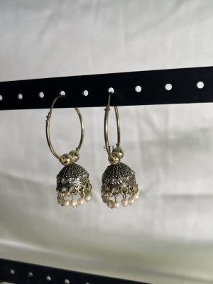 German Silver Hook Jhumka