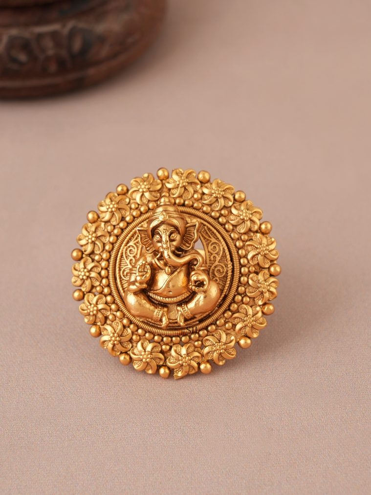 Gnesha Antique Adjustable Finger Ring SMAIF00640
