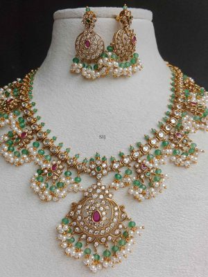 Green Beads Guttapusalu Necklace SPAIN02642