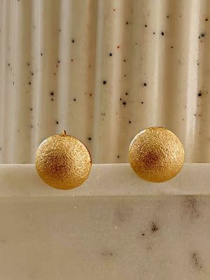 Hammered Gold Stud Earrings SHADE00703