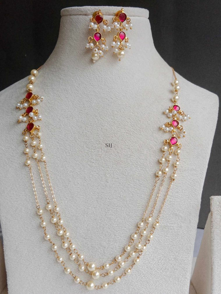 Jadau Pearl Layered Necklace SPAIN02640