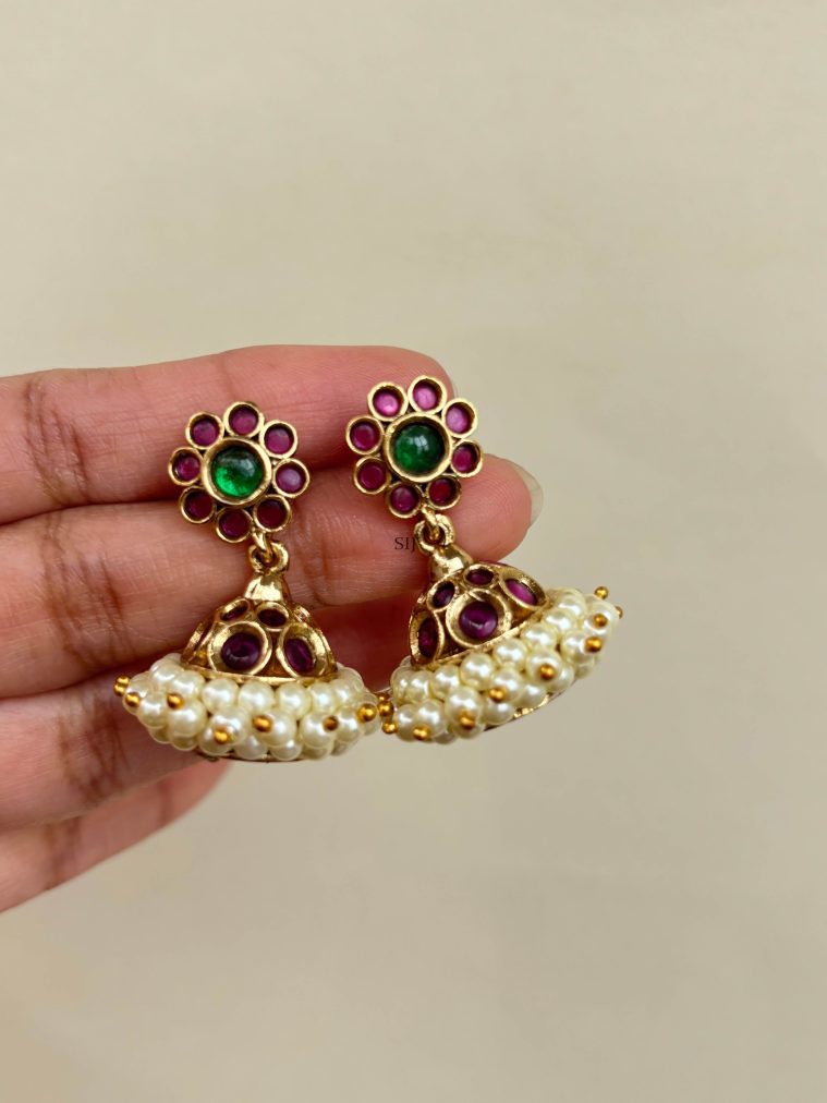 Kemp Pearl Jhumkas SPAIE02626