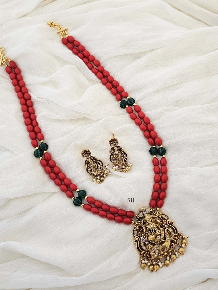 Layred Coral Beads Mid Length Haram CHEIL03097