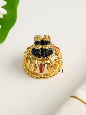 Lord Balaji Paadam Antique Kum Kum Box AJPIK03399