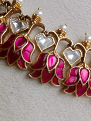 Lotus Heart Jadau Necklace SPAIN02641