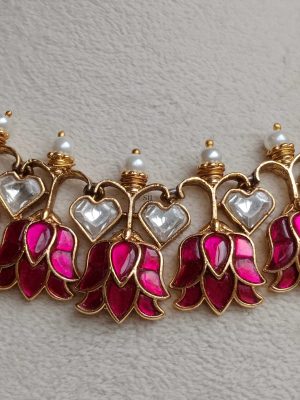 Lotus Heart Jadau Necklace SPAIN02641