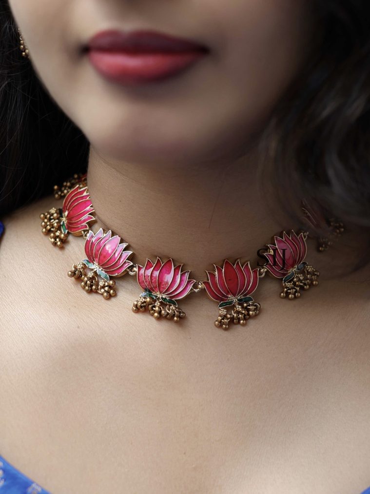 Lotus Ruby Necklace VARIN01156