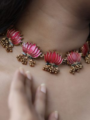 Lotus Ruby Necklace VARIN01156