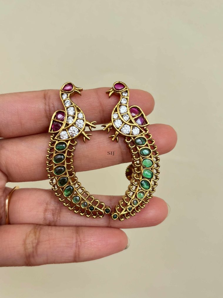 Peacock Earcuffs