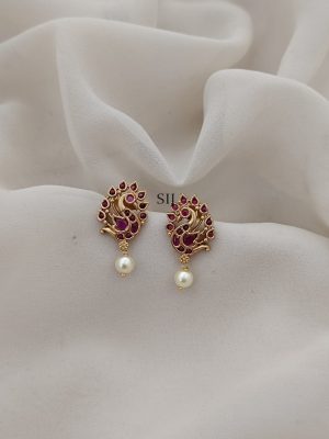 Peacock Ruby Earrings ARJIE02659