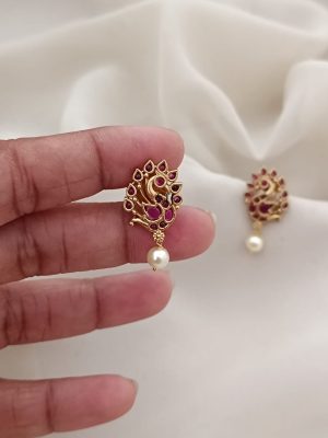Peacock Ruby Earrings ARJIE02659
