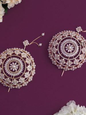 Pearl Stone Hair Bun Cage AADIHA01479
