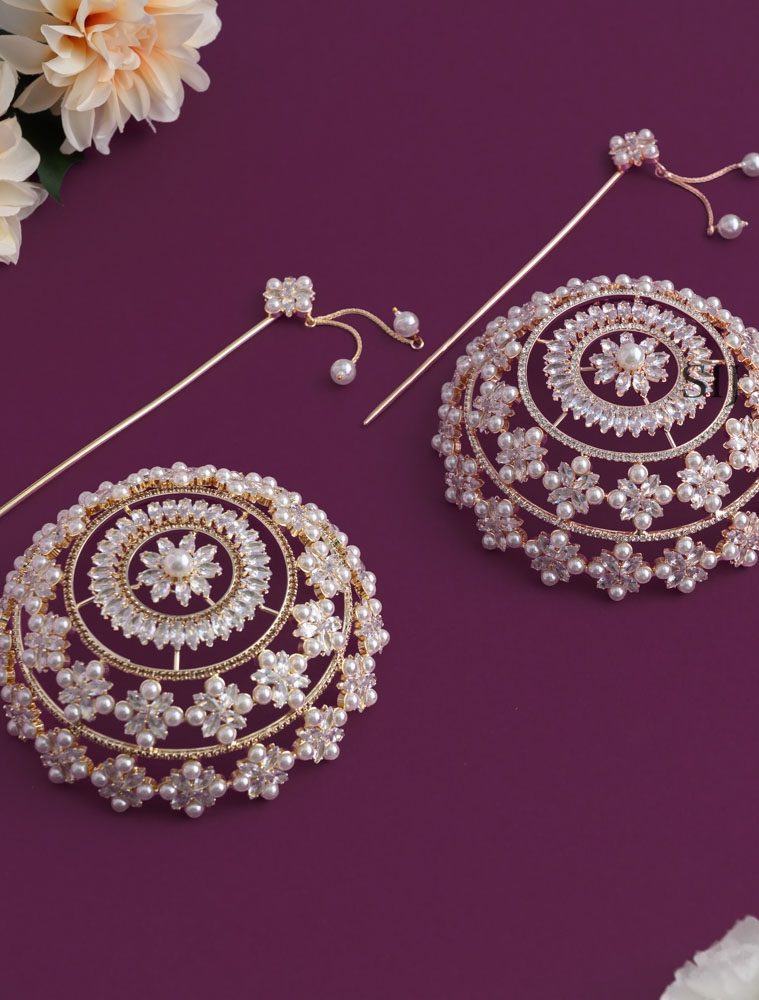 Pearl Stone Hair Bun Cage AADIHA01479