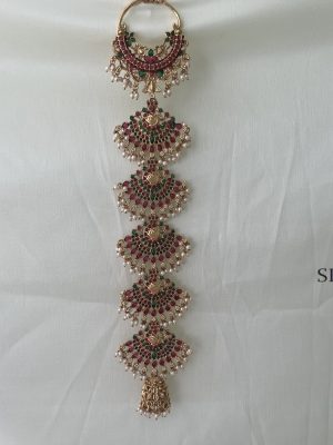 Ruby And Green Long Jada Billa DIVITK00896