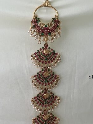 Ruby And Green Long Jada Billa DIVITK00896
